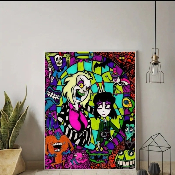 3 for 20 Beetle juice Colorful Canvas Wall Art - Picture 3 of 5
